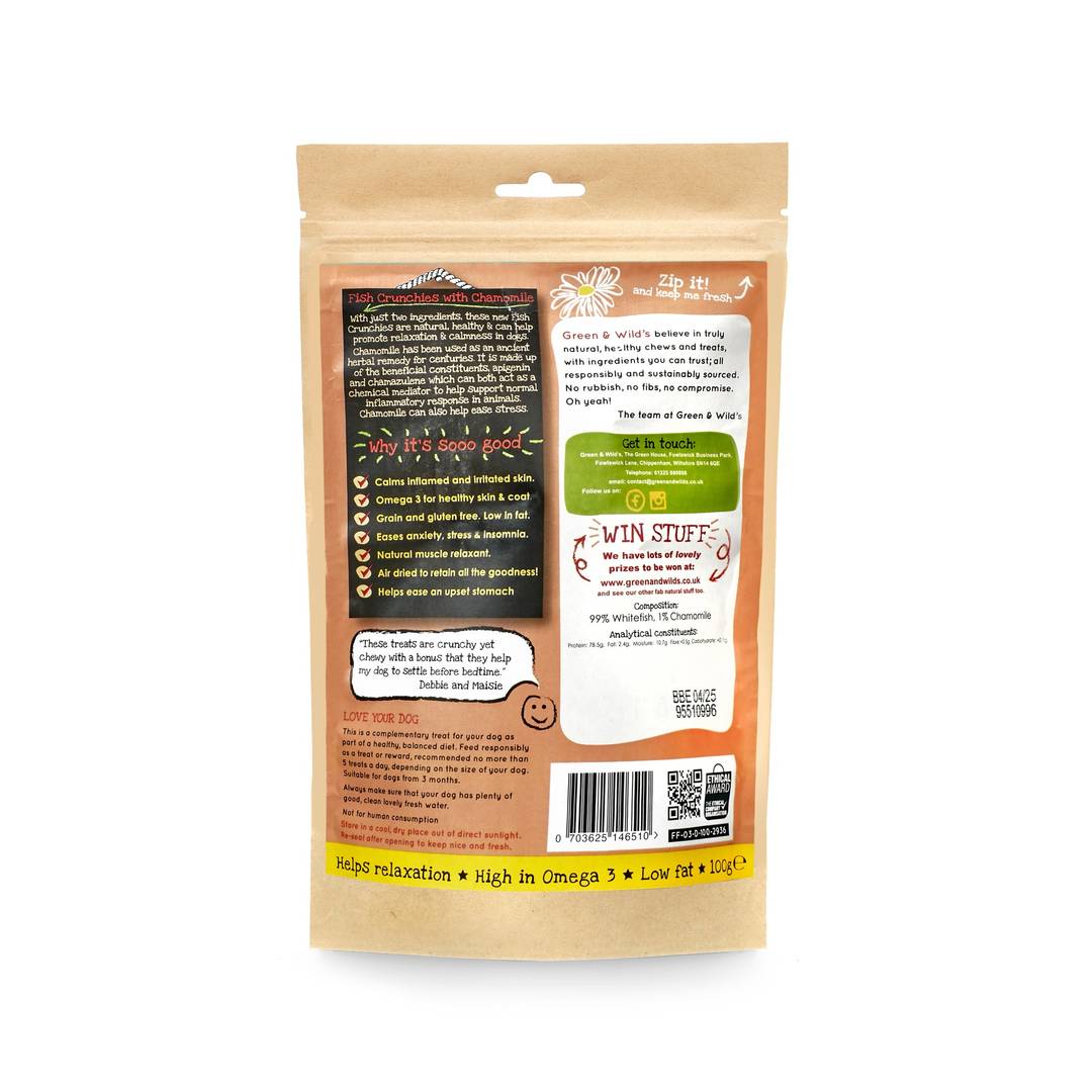 GREEN & WILD'S - Fish Crunchies with Chamomile, 100g