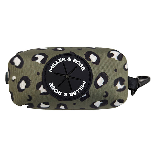 Olive Leopard Poop bag holder image 0