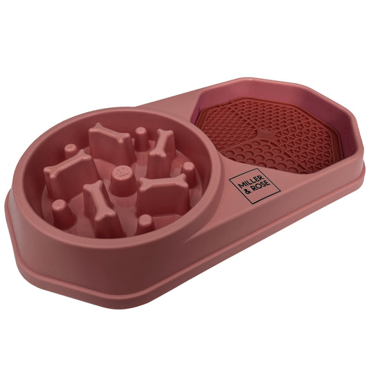 4-in-1 Salmon Pink Slow Feeder image 0