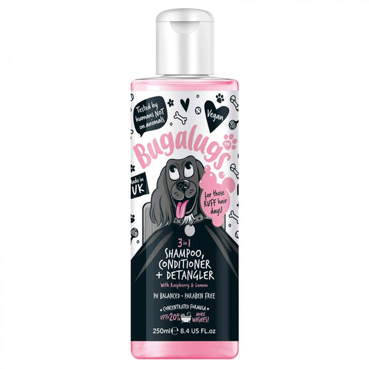 BUGALUGS 3 in 1 Shampoo with Raspberry & Lemon 250ml