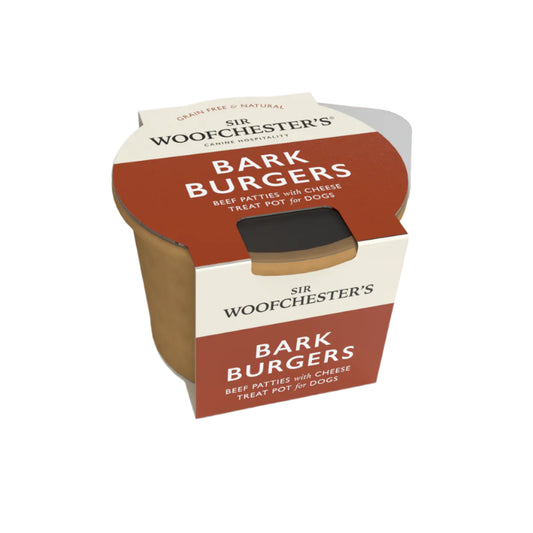 SIR WOOFCHESTERS BARK BURGERS TREAT POT - Mini Cheese Burgers Net Wt. 49g