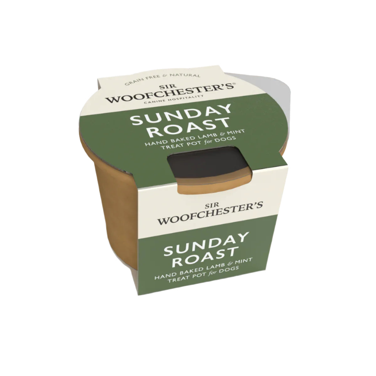 SIR WOOFCHESTERS SUNDAY ROAST TREAT POT - Hand baked lamb & mint hearts Net Wt. 47g